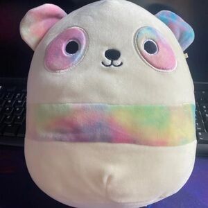 Pearson the Panda Rainbow Tie-Dye Squishmallow 8”